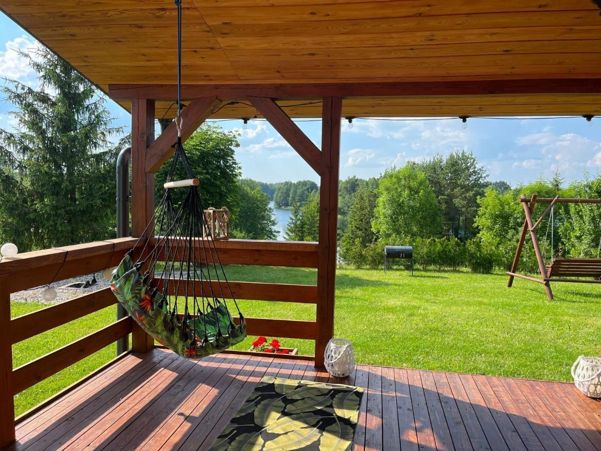 Domek Z Kominkiem Nad Jeziorem Z Jacuzzi Ogrodowym Sumowo  Экстерьер фото